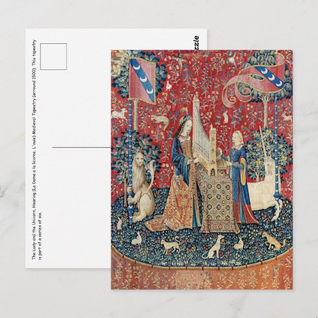 Postal Audiencia de la Dama y el Unicornio (Anverso / Reverso)