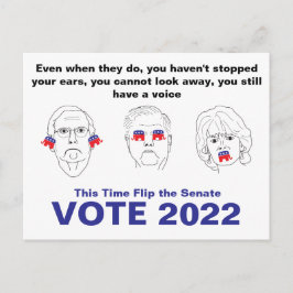 Postal Audiencia del Senado No, Ver No, No Hablar Voto Ma