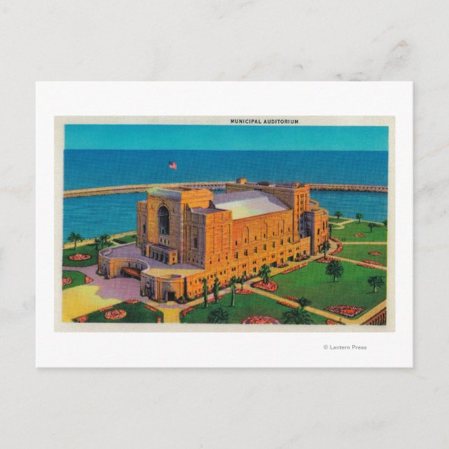 Postal Auditorio municipal de Long Beach, California (Anverso)