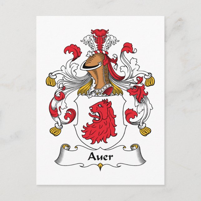 Postal Auer Family Crest (Anverso)