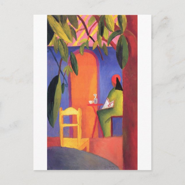 Postal August Macke - Café turco 1914 Türkisches Café (Anverso)