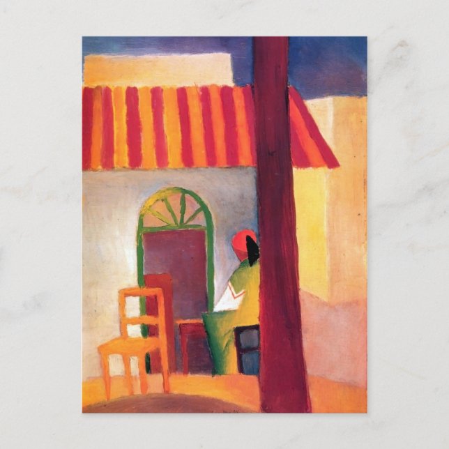 Postal August Macke - café turco I (Anverso)