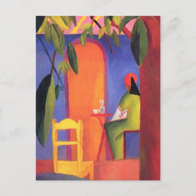 Postal August Macke - Café turco II (Anverso)