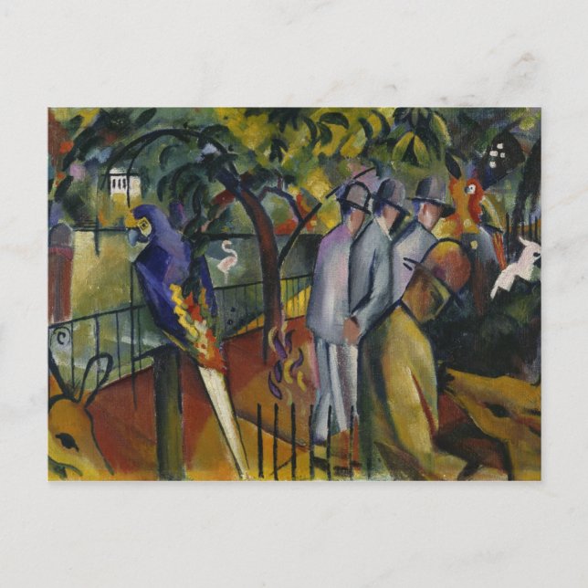 Postal August Macke | Jardín zoológico I (Anverso)