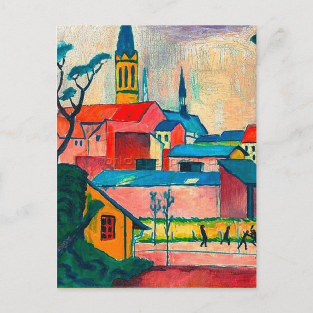 Postal August Macke - Marienkirche, arte fino (Anverso)