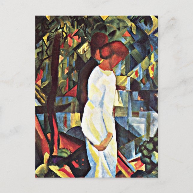 Postal August Macke: Pareja en los bosques, (Anverso)