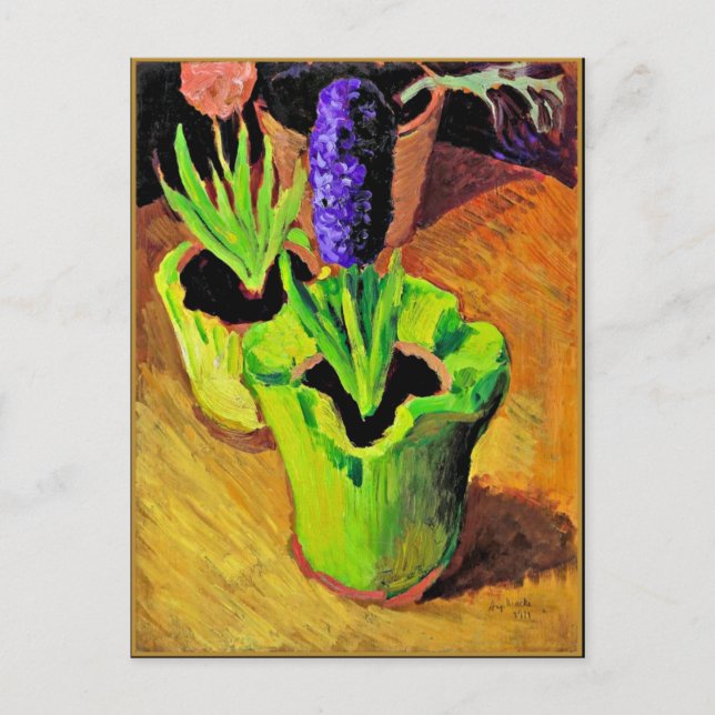 Postal August Macke pintura floral, Hyazinthen (Anverso)