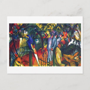 Postal August Macke - Zoo Garden 1912 Oil on Canvas