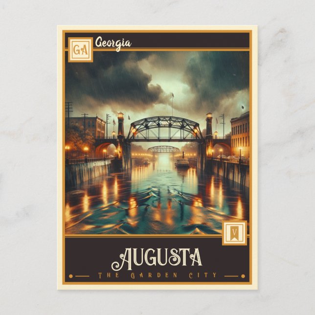 Postal Augusta, Georgia | Vintage (Anverso)