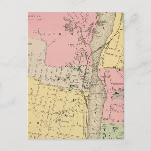 Postal Augusta, Kennebec Co (Anverso)