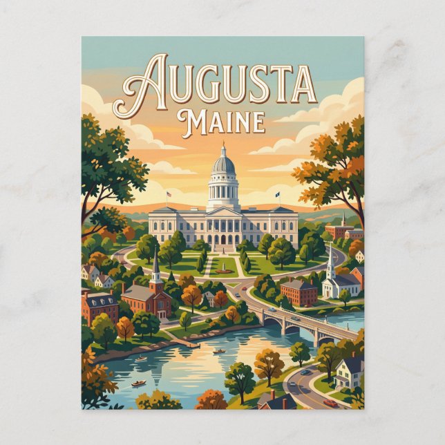 Postal Augusta, Maine (Anverso)