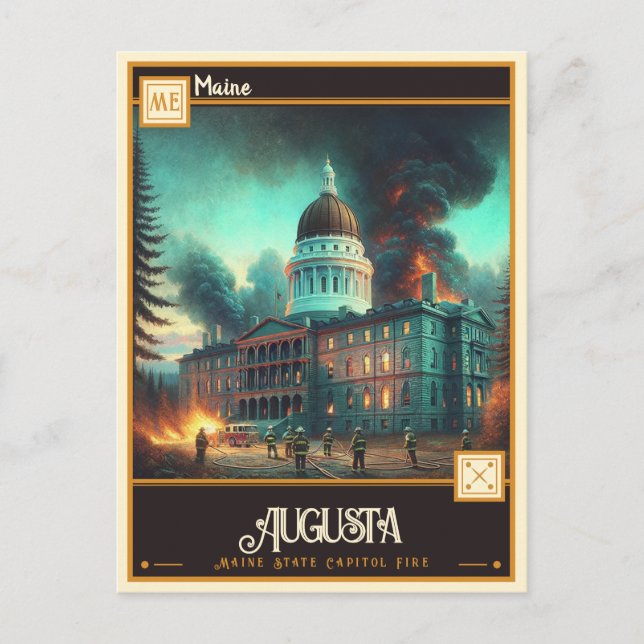 Postal Augusta, Maine | Vintage (Anverso)