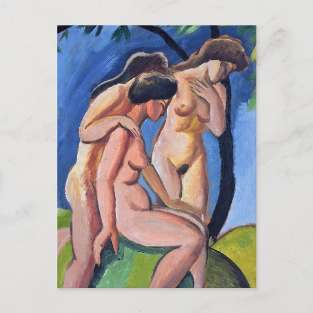 Postal Auguste Macke Three Acts (Anverso)