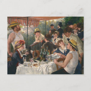 Postal Auguste Renoir - Almuerzo del Fiesta del barco