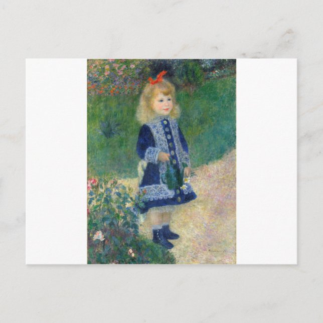 Postal Auguste Renoir - Chica Con Poder De Aguas (Anverso)