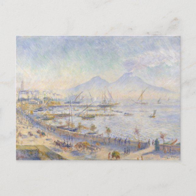 Postal Auguste Renoir - La bahía de Nápoles (Anverso)