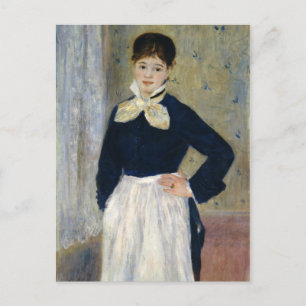 Postal Auguste Renoir una camarera en el restaurante Duva