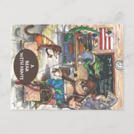 Postal Aula del libro "A Bear with Pants"
