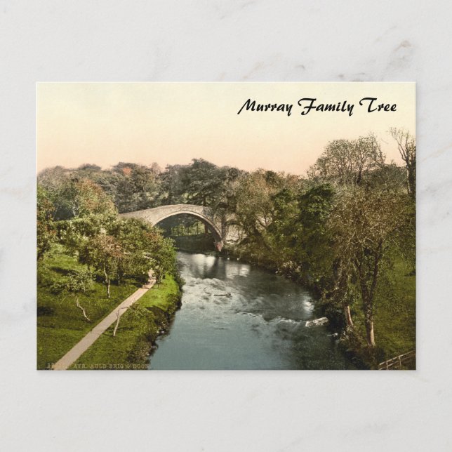 Postal Auld Brig O'Doon, Ayrshire, Escocia (Anverso)