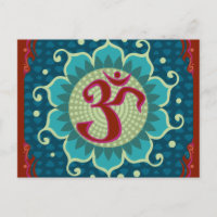 Aum Lotus - OM - Postcard