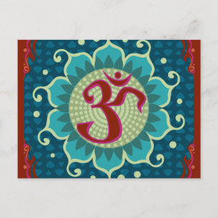 Postal Aum Lotus - OM - Postcard