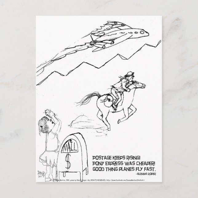 Postal Aumento de la tasa de rehenes haiku (Anverso)