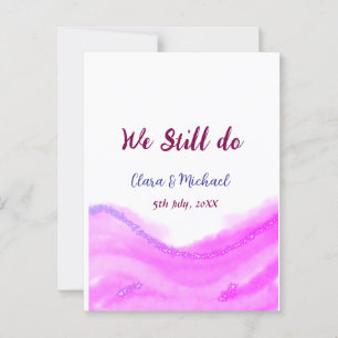 Postal Aún hacemos brillo de acuarela rosa púrpura respla
