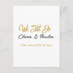 Postal Aún lo hacemos nombre fecha champán oro voto re