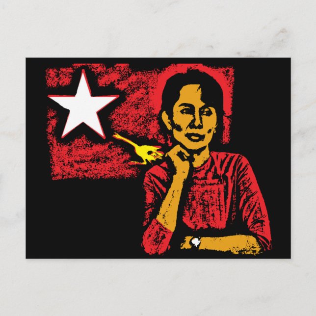Postal Aung San Suu Kyi (Anverso)