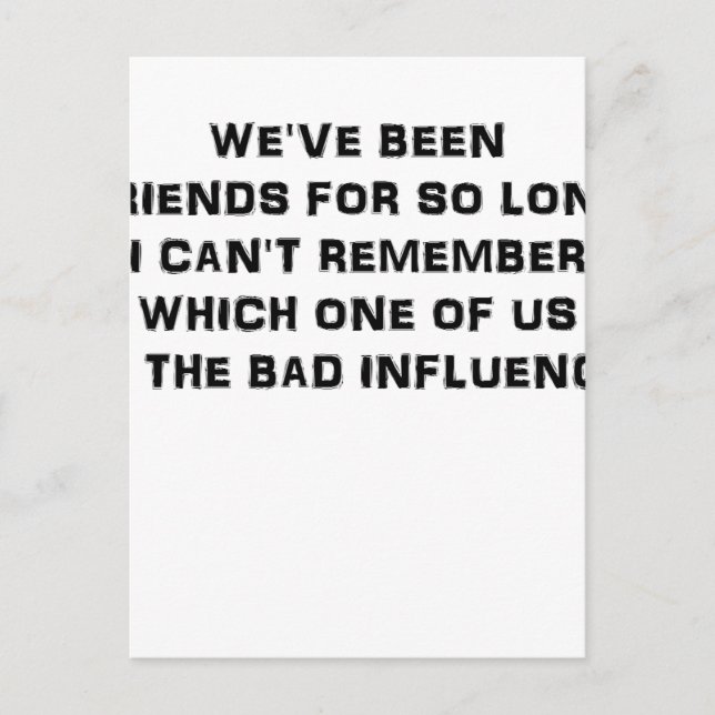 POSTAL AUNQUE HAN SIDO AMIGOS POR TANTO TIEMPO, NO PUEDO  (Anverso)