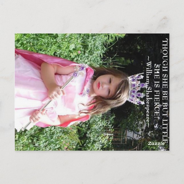 Postal Aunque sea pequeña, ¡es feroz! (Reverso)