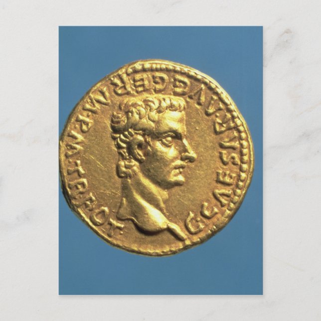 Postal Aureo de Caligula descabellado (Anverso)