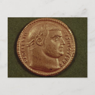Postal Áureo de Diocleciano con corona de laurel