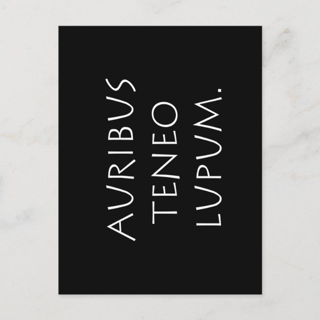 Postal Auribus teneo lupum (Anverso)