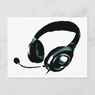 Postal Auriculares de Pop Art