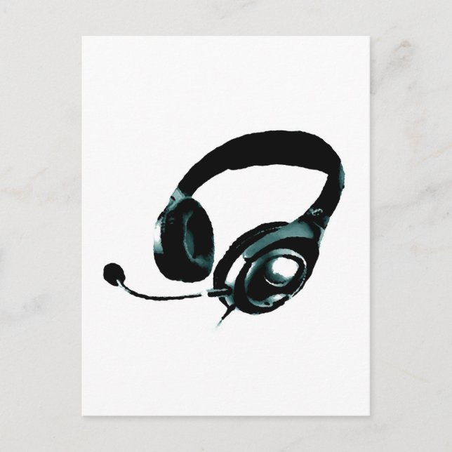Postal Auriculares de Pop Art (Anverso)