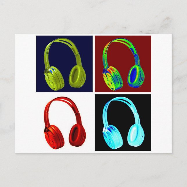 Postal Auriculares Pop Art (Anverso)