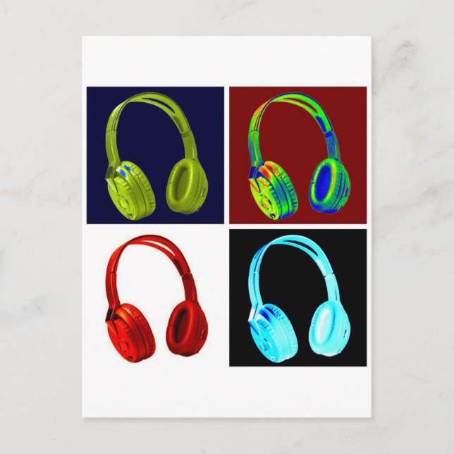 Postal Auriculares Pop Art (Anverso)
