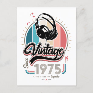 Postal Auriculares vintage desde 1975