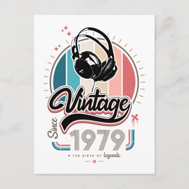 Postal Auriculares Vintage desde 1979 (Anverso)