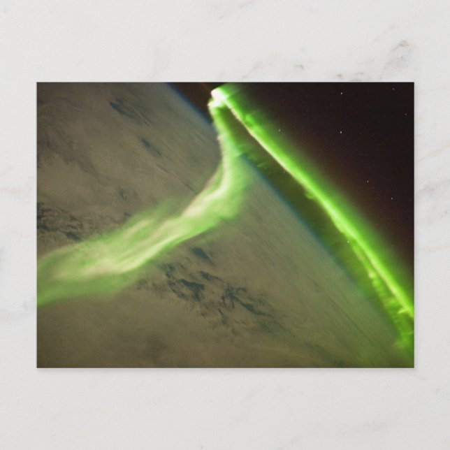 Postal Aurora Australis desde la Estación Espacial Intern (Anverso)