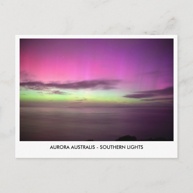 Postal Aurora Australis - Southern Lights Night Sky (Anverso)