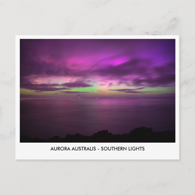 Postal Aurora Australis - Southern Lights Night Sky (Anverso)