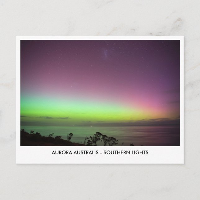 Postal Aurora Australis - Southern Lights Night Sky (Anverso)