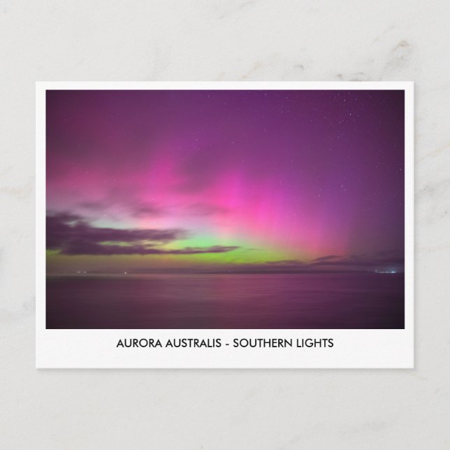 Postal Aurora Australis - Southern Lights Night Sky (Anverso)