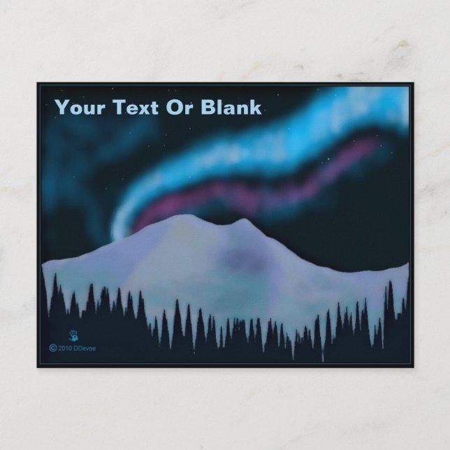 Postal Aurora Azul (Anverso)