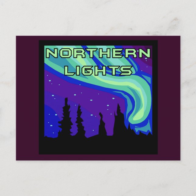 Postal Aurora boreal (Anverso)