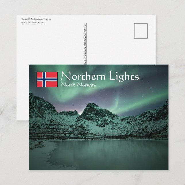 Postal Aurora boreal (Anverso / Reverso)