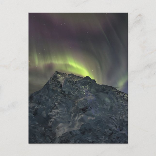 Postal Aurora Boreal | Iceberg Jokulsarlon Islandia (Anverso)