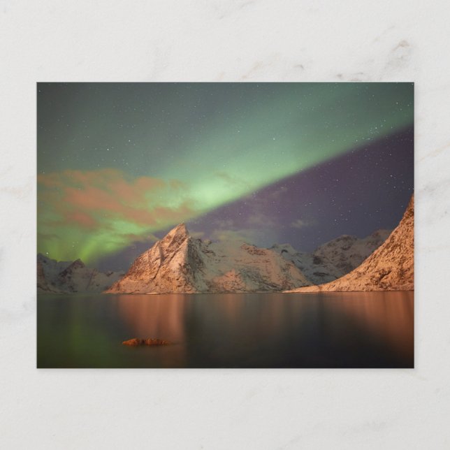 Postal Aurora Boreal, Luces Polares (Anverso)